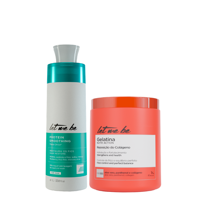 Passaggio singolo di levigatura delle proteine | 1L + maschera di gelatina - idratazione e sostituzione del collagene | 1 kg