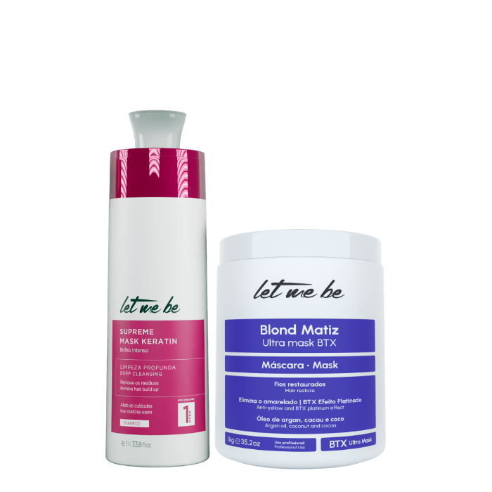 BTX Blond Matiz Ultra Mask | 1 kg + shampoo anti -waste supreme | 1l