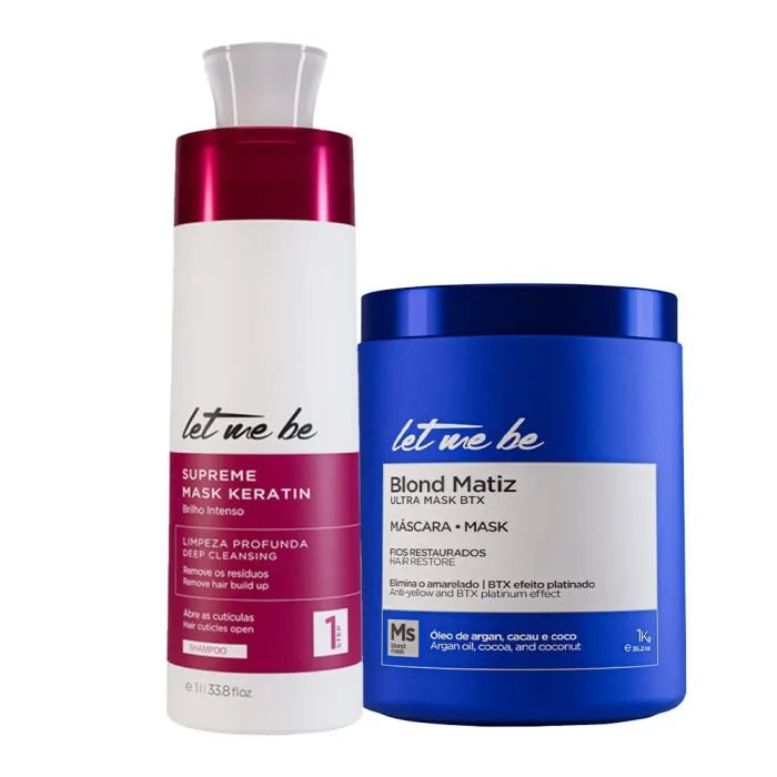 BTX Blond Matiz Ultra Mask | 1 kg + shampoo anti -waste supreme | 1l