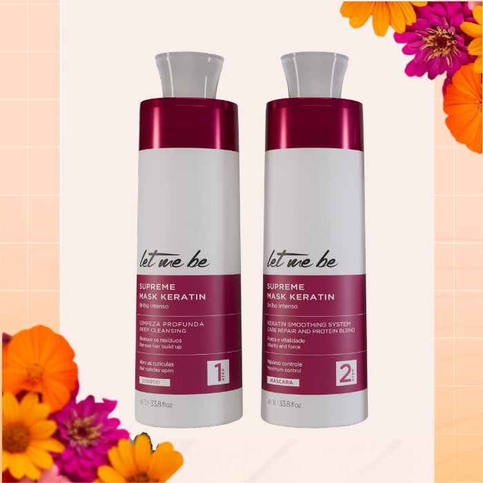 Maschera del kit di raddrizzamento supremo cheratina | 2x1l