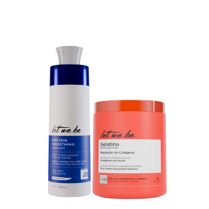 Expert Blond Expert Step Steping | 1L + maschera di gelatina - idratazione e sostituzione del collagene | 1 kg