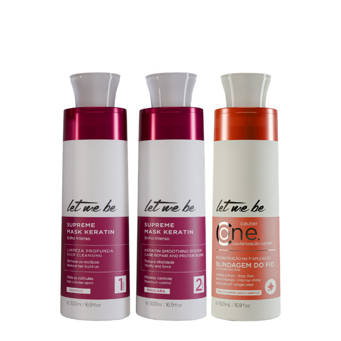 Maschera del kit di raddrizzamento supremo cheratina | 2x500ml+ cauter una cauterizzazione - lasciami | 500 ml