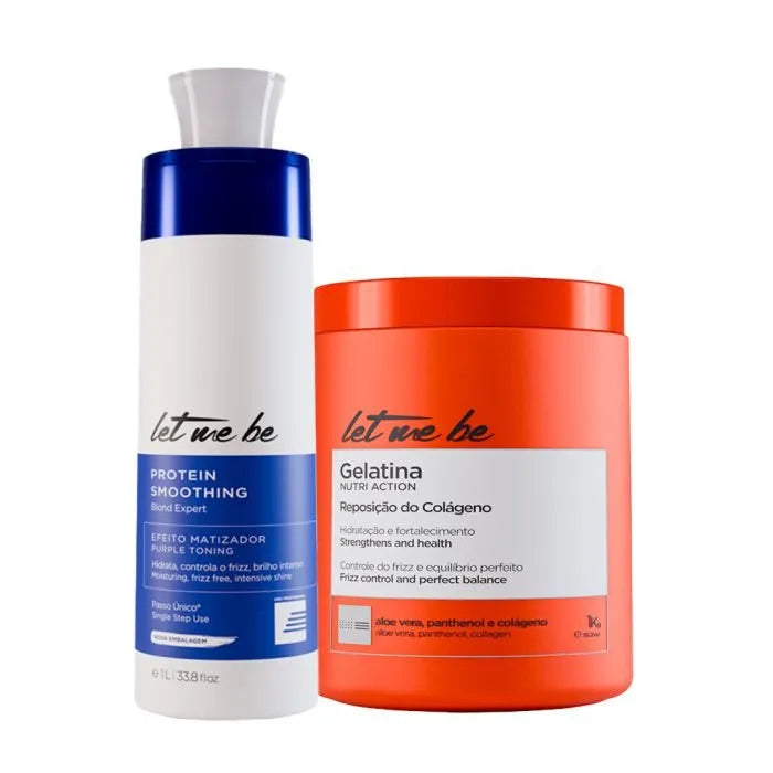Expert Blond Expert Step Steping | 1L + maschera di gelatina - idratazione e sostituzione del collagene | 1 kg