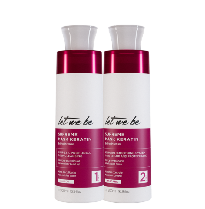 Maschera del kit di raddrizzamento supremo cheratina | 2x500ml