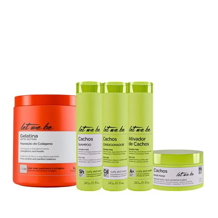 Maschera gelatina - Idratazione e sostituzione del collagene | Kit da 1 kg + riccioli (4 prodotti)