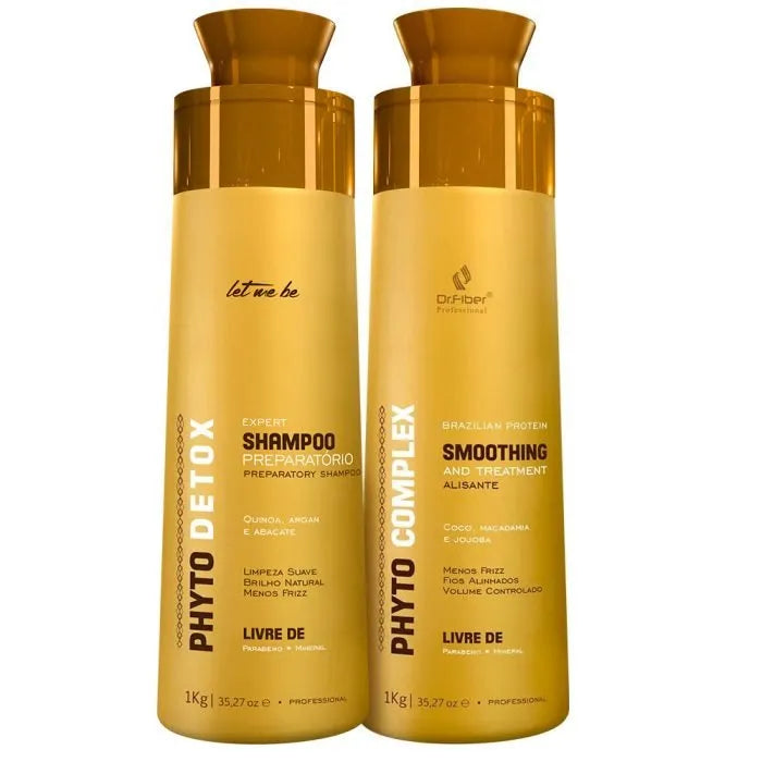 Shampoo preparatorio di disintossicazione Phyto | 1L + raddrizzamento complesso di Phyto | 1l