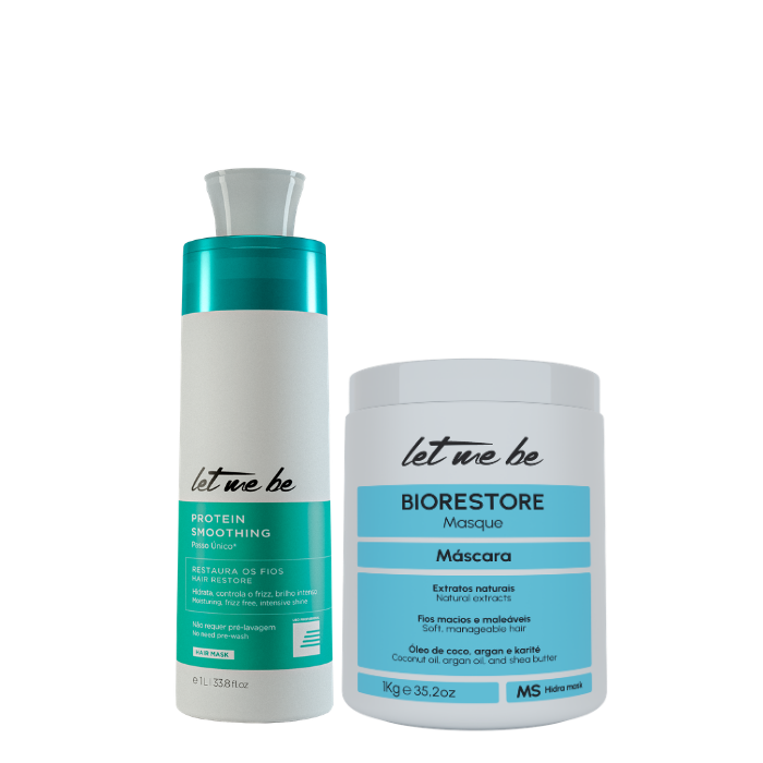 Passaggio singolo di levigatura delle proteine ​​| 1l + maschera biorestore ultra idratante | 1 kg