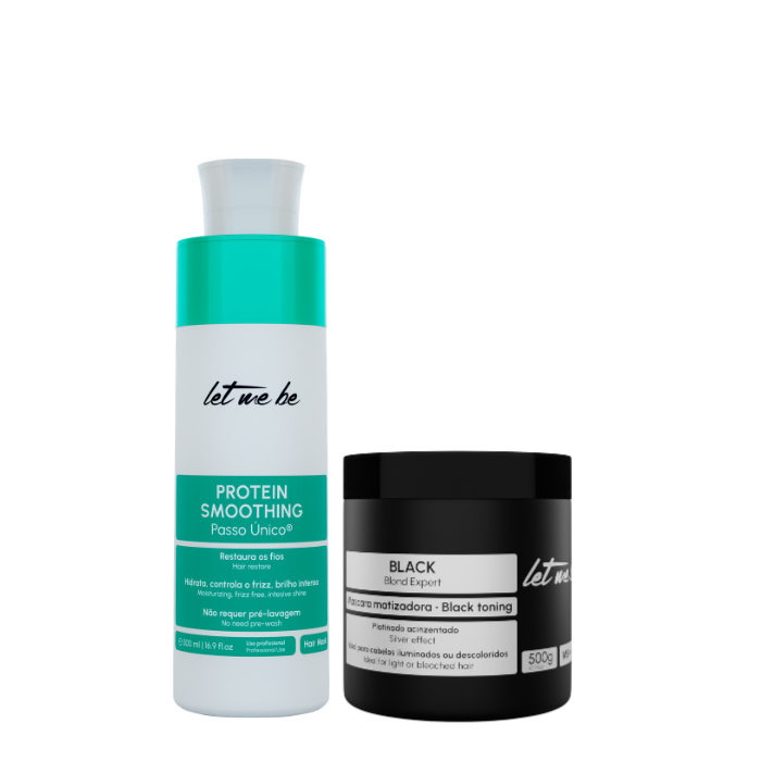 Passaggio singolo di levigatura delle proteine ​​| 500 ml + maschera nera - Effetto grigio | 500 g