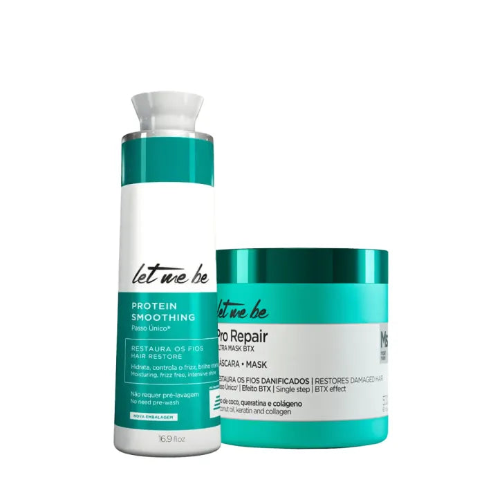 Passaggio singolo di levigatura delle proteine ​​| 500 ml + btx pro riparati ultra maschera | 500 g